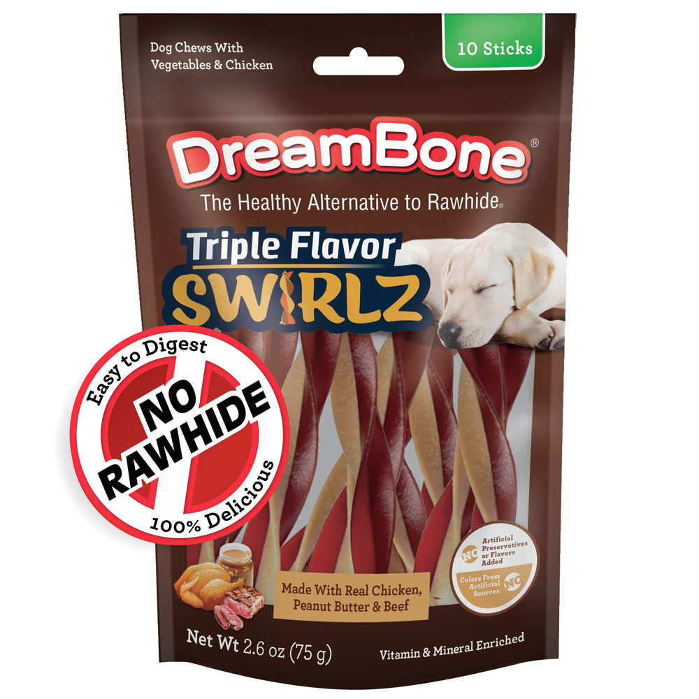 Triple Flavor Swirlz Chicken Peanut Butter and Beef 25ct DreamBone